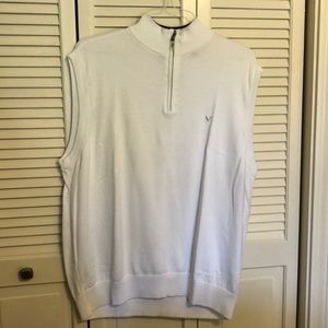 Men’s white cotton Callaway sweater vest